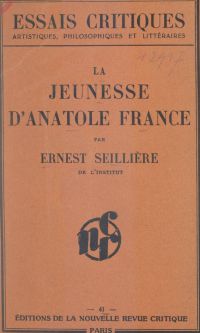 La jeunesse d'Anatole France