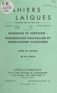 Sciences et Histoire : recherches nouvelles et migrations humaines