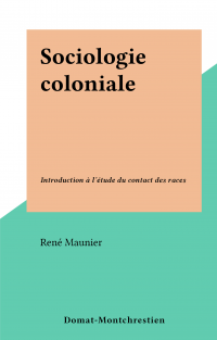 Sociologie coloniale