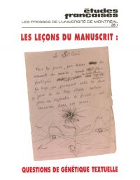 Études françaises. Volume 28, numéro 1, automne 1992