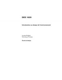 DES 1620, Introduction au design de l'environnement