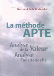 Méthode APTE: analyse de la valeur analyse fonctonnelle