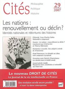 Revue cités no. 29 : Les nations : Renouvellement ou...