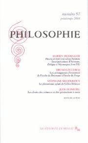 Philosophie, no.97, printemps 2008