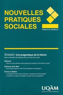 Nouvelles pratiques sociales : Vol. 16 : No 2 : Une pragmatique de la théorie