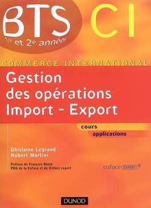 Gestion des opérations : Import - Export cours et appl.