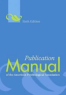 Publication Manual of the American Psychological Association 6e édition