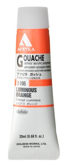 Gouache Acryla Holbein 20ml Orange lumineux D196