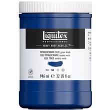 Acrylique Liquitex Heavy body 946ml Bleu phtalocyanine nuance verte PB15