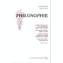 Philosophie, n.103, automne 2009 : Martin Heidegger, Arnaud Pelle