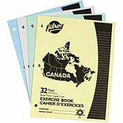 Cahier de notes broché ligné Canada 32p. Ass. (Paquet de 4)  12692