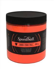 Encre sérigraphie textile Speedball #4691 237ml Orange fluo