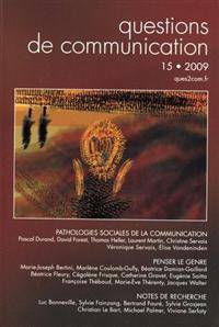 Questions de communication, no.15 : 2009 : Pathologies sociales d