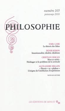 Philosophie, no.105, printemps 2010