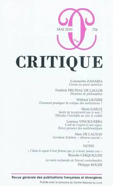 Critique, no.756, mai 2010