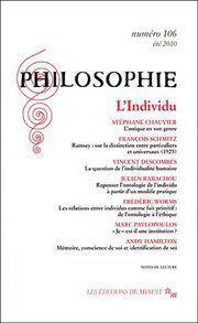 Philosophie, no.106, été 2010 : L'individu
