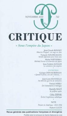 Critique, no.762, novembre 2010 : Sous l'empire du Japon
