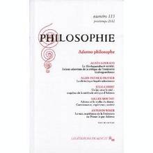 Philosophie, no.113, printemps 2012 : Adorno philosophe