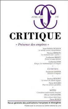 Critique no.779, avril 2012 : Présence des empires