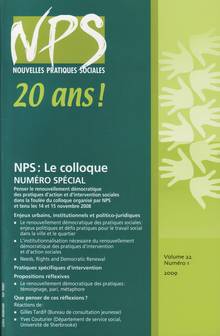 Nouvelles pratiques sociales : Vol. 22 : No 1 : NPS : Colloque :