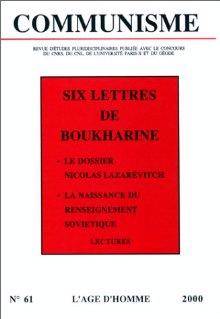 Communisme no 61 2001 Six lettre de Boukharine