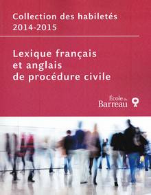 Collection des habiletés 2014-2015 : Lexique français et anglais