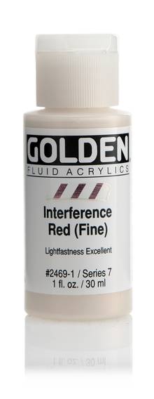Acrylique Golden fluide 30 ml/1 oz Interference rouge