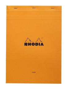 Bloc-notes agrafé ligné Rhodia no.18 A4 Orange      18600
