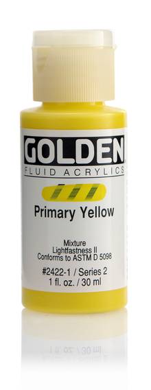 Acrylique Golden Fluide 30 ml/1 oz Jaune primaire PY175/PW6 PY74