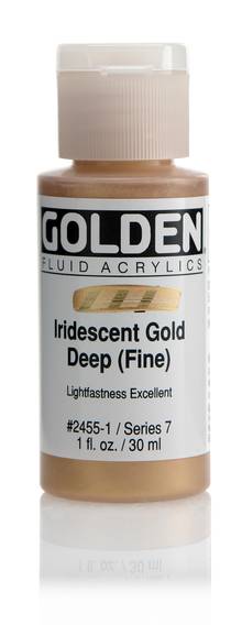 Acrylique Golden Fluide 30 ml/1 oz Or iridescent foncé (fin)