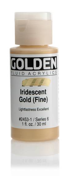 Acrylique Golden Fluide 30 ml/1 oz Or iridescent (fin)