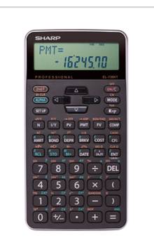 Calculatrice financière Sharp EL-738XT (10 chiffres)     EL738XT
