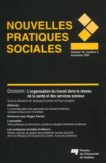 Nouvelles pratiques sociales : Vol. 10 : No 2 : Organisation du t