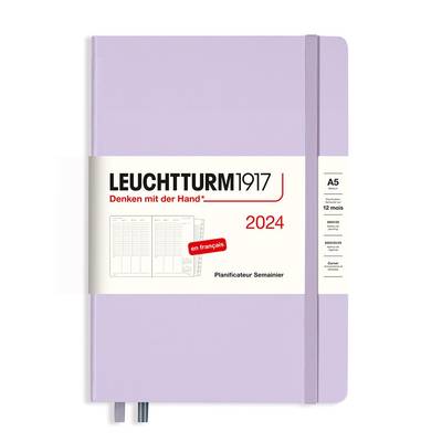 Agenda 2024 lilas Leuchtturm - Planificateur semainier (Moyen- A5) par