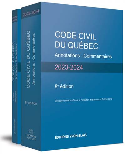 Commandez Code Civil du Québec 2023-2024