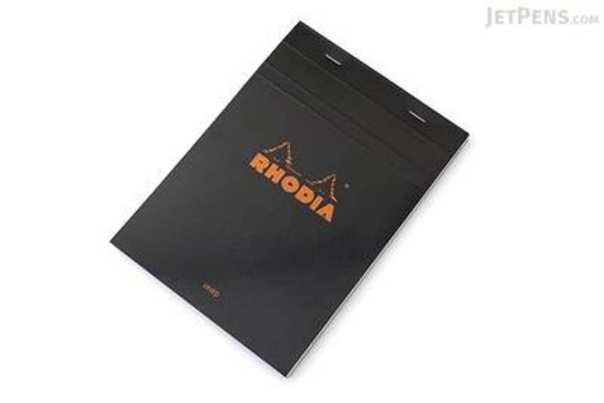 Bloc-notes agrafé ligné Rhodia no.16 A5 Noir 166009 par
