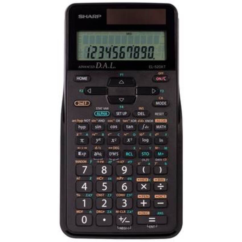 Calculatrice scientifique Sharp EL-520 solaire EL520XTB-BK par