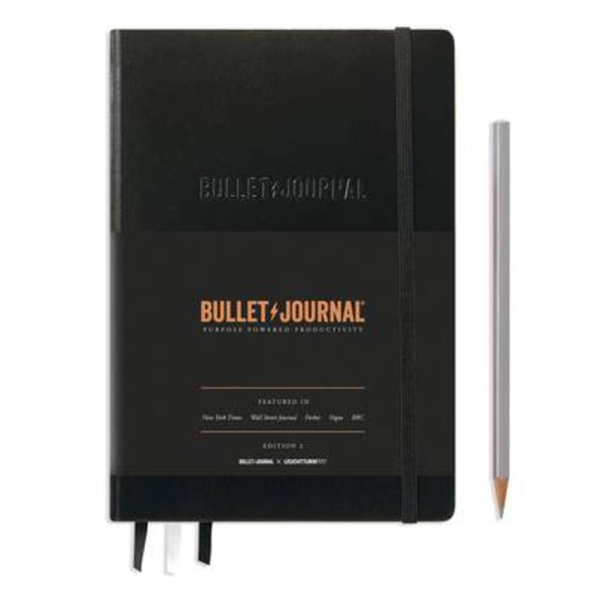 Carnet Bullet Journal pointillé rigide noir (A5 - Moyen) Leuchtturm  363572 par