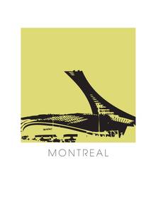 Affiche Montréal Stade olympique 11 x 14 Canary