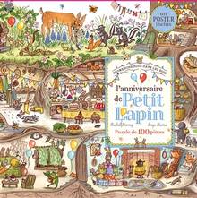 L'anniversaire de Petit Lapin : puzzle de 100 pièces