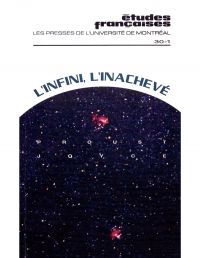 Études françaises. Volume 30, numéro 1, été 1994