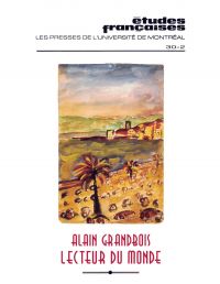 Études françaises. Volume 30, numéro 2, automne 1994
