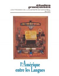 Études françaises. Volume 28, numéros 2-3, automne 1992-hiver 1993
