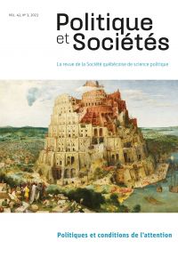 Politique et Sociétés. Vol. 42 No. 3,  2023