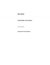 PSY 4910, Psychologie, sexe et genre