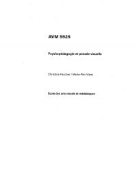 AVM 5925, Psychopédagogie et pensée visuelle