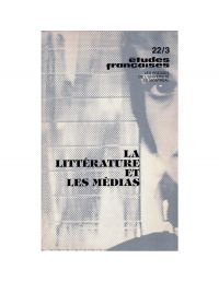 Études françaises. Volume 22, numéro 3, hiver 1986