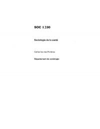 SOC 1230, Sociologie de la santé