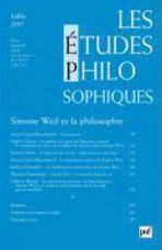 Etudes philosophiques, Juillet 2007, no. 3 : Simone Weilet la phi