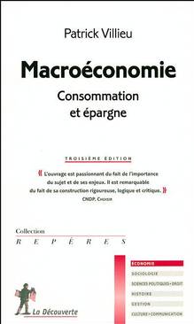 Macroéconomie : Consommation et épargne : 3e édition    ÉPUISÉ